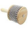 South American Cabasa Percussion Instrument, 11.5cm Diameter, Brazilian Percussion Instrument, Metal Cabasa, Wooden Cabasa