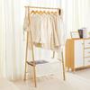 YORBAY Bamboo Coat Rack with Storage Boxes, Foldable Clothes Rack, 88x49x149cm