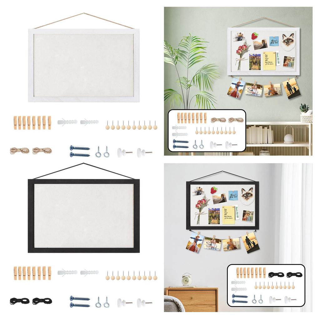 Cork Board Vintage Style Bulletin Board for Kitchen Bedroom Living Room