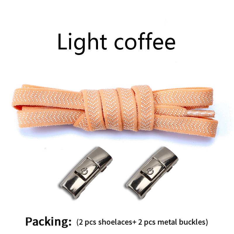 New Press Lock Shoelaces Without ties 8MM Width Flat Elastic Laces Sneakers Kids Adult No Tie Shoe laces for Shoes Accessories