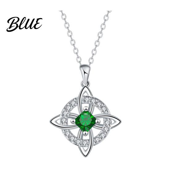 Ancient Symbolism Jewelry Celtic Knot Necklace Witches Birthstone Sparkling Symbol