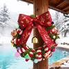 Yousheng 1 Set Christmas Wreath Kit with Red Green Pipe Cleaner Bell Santa Reindeer Charm Ribbon DIY Handmade Xmas Tree Holiday Party Hanging Wreath