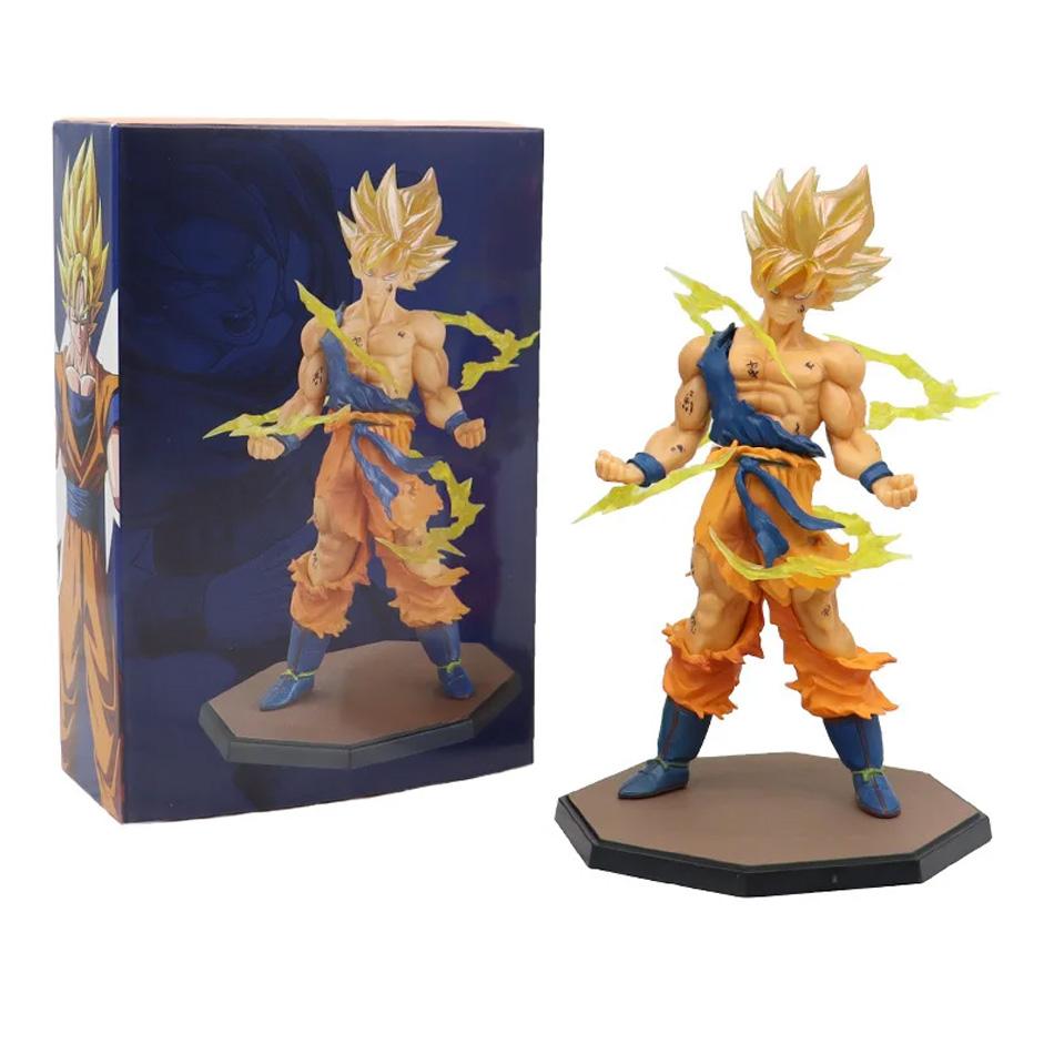 Hete Anime Dragon Ball Son Goku Super Saiyan Figuur 17cm/6.69in Goku DBZ Actiefiguur Model Cadeaus Verzamelfiguren voor Kinderen