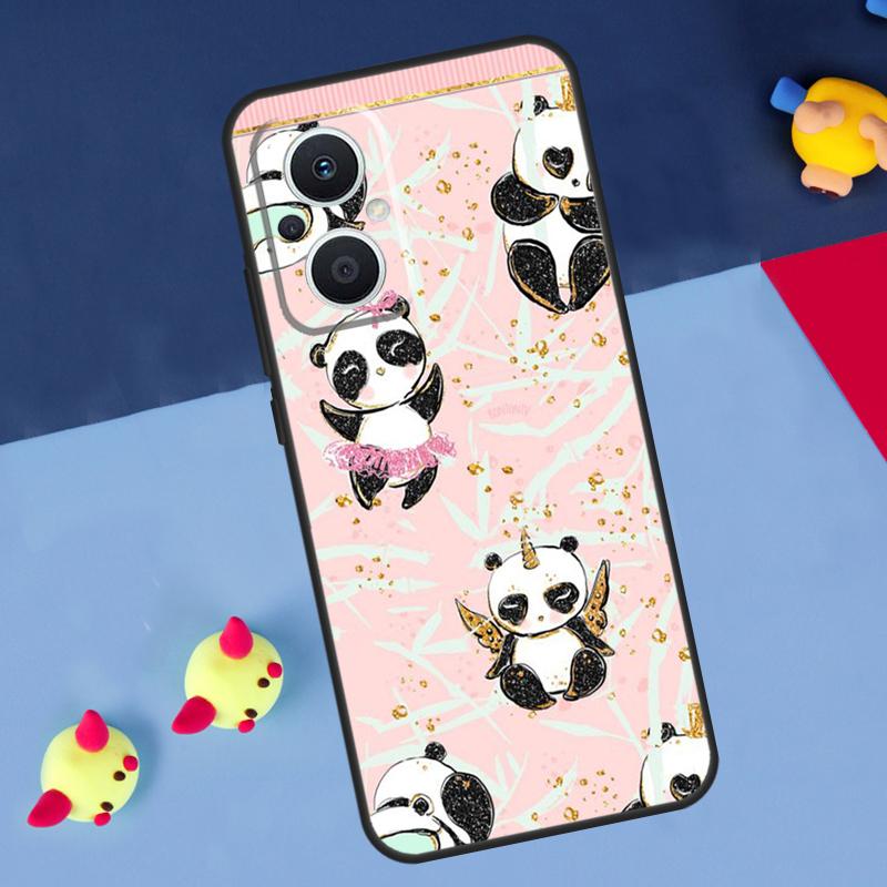 Panda Cute For OPPO Reno 14 13 12 11 10 Pro 11F 12F 13F 14F 7 8 Lite 8T OPPO Find X9 X5 X6 X8 Pro Case