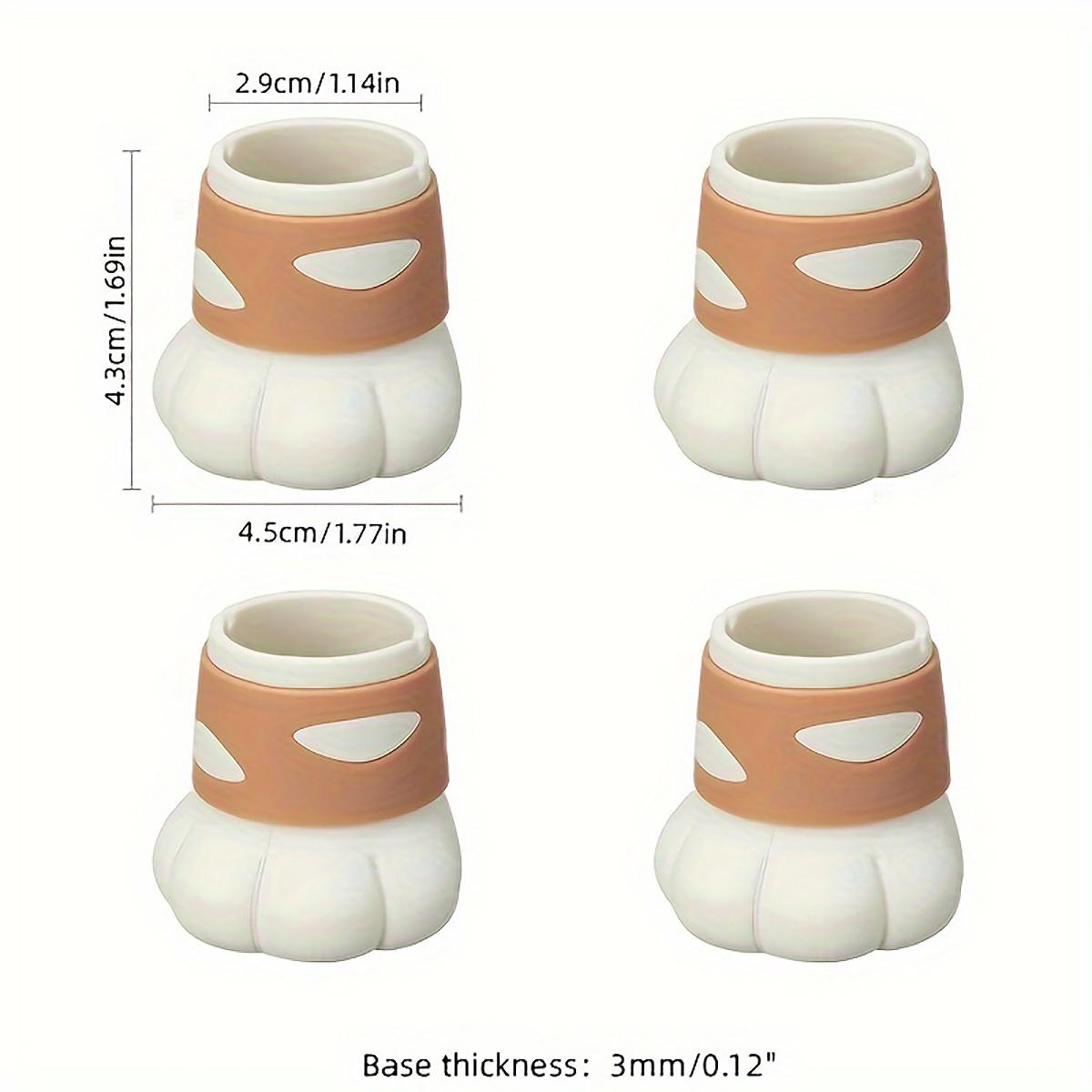 

4 шт. силиконовые чехлы на ножки мебели из фетра, милые чехлы на ножки стульев в виде кошачьих лапок, защищают ваши деревянные полы