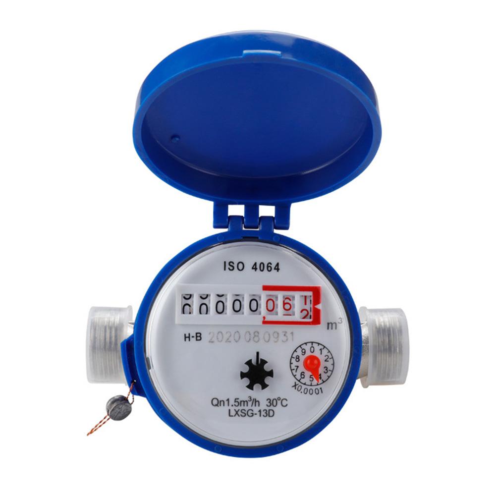 DN15 Smart Water Meter Mechanical Rotary Calibrator for Household Water Use with Clear Dial and Copper Plated Nickel