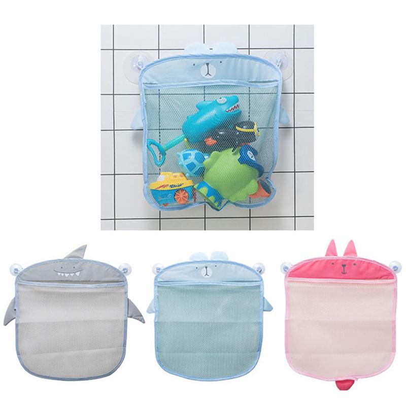 Bathroom Sundries Storage Hanging Bag Mesh Bag Basket For Kids Bath Toys Bag Cartoon Waterproof Cloth Hanging Bag