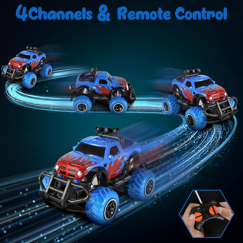 Remote Control Cars for Kids, RC Car Toys for 3-8 Years Old Boys & Girls, Off Road Vehicle Racing Car, Blue