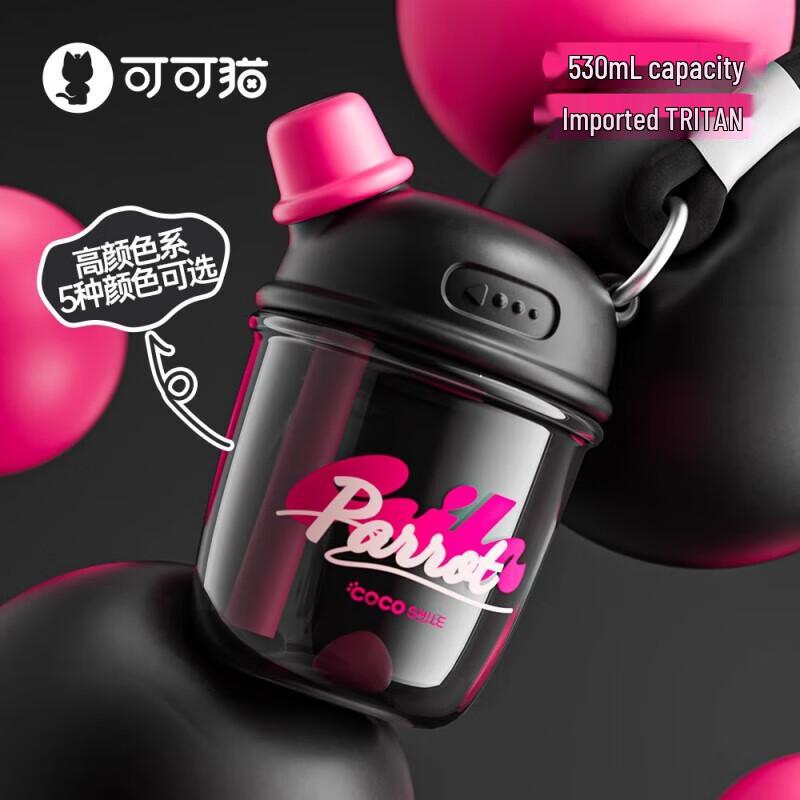 Coco Cat DUDU Portable Straw Glass Cup