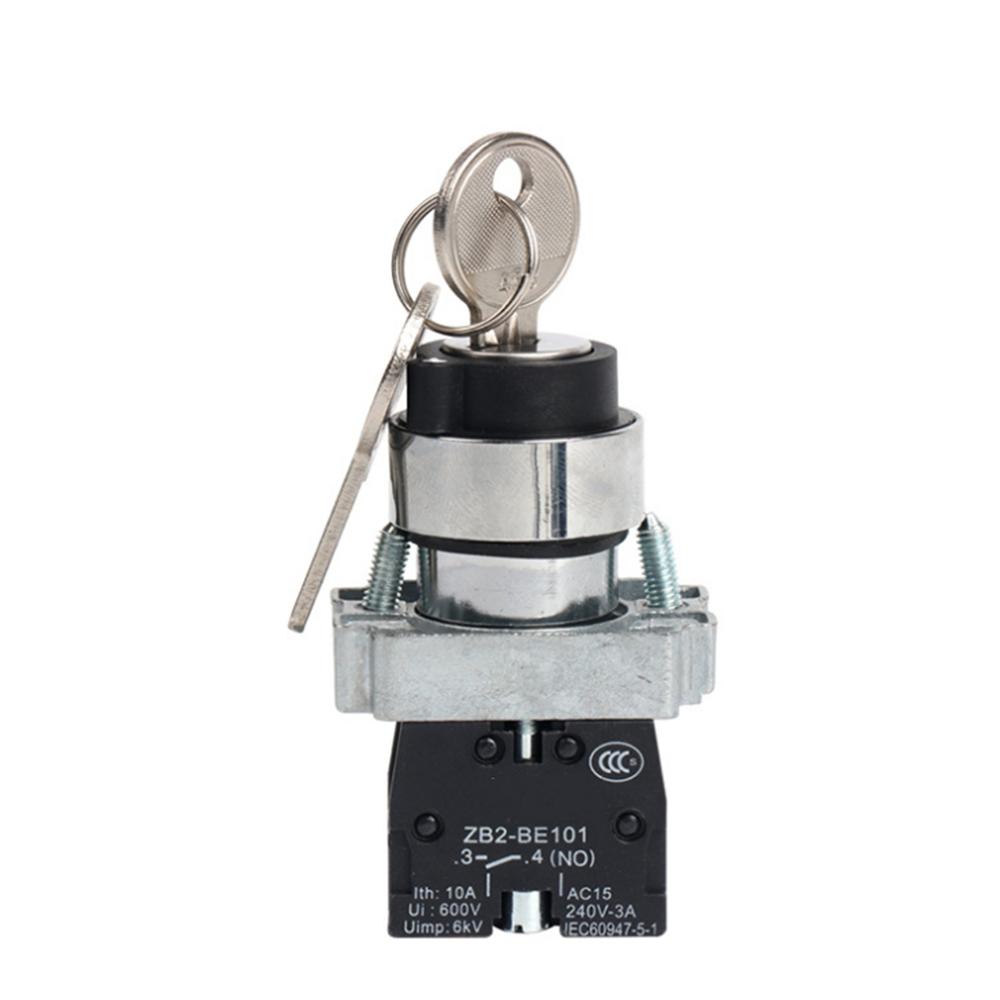 

XB2BG41C Ключовий поворотний перемикач-селектор 1NO 2 положення Фіксований Самоблокування Ключ виймається вліво вправо 22мм Монтажний отвір