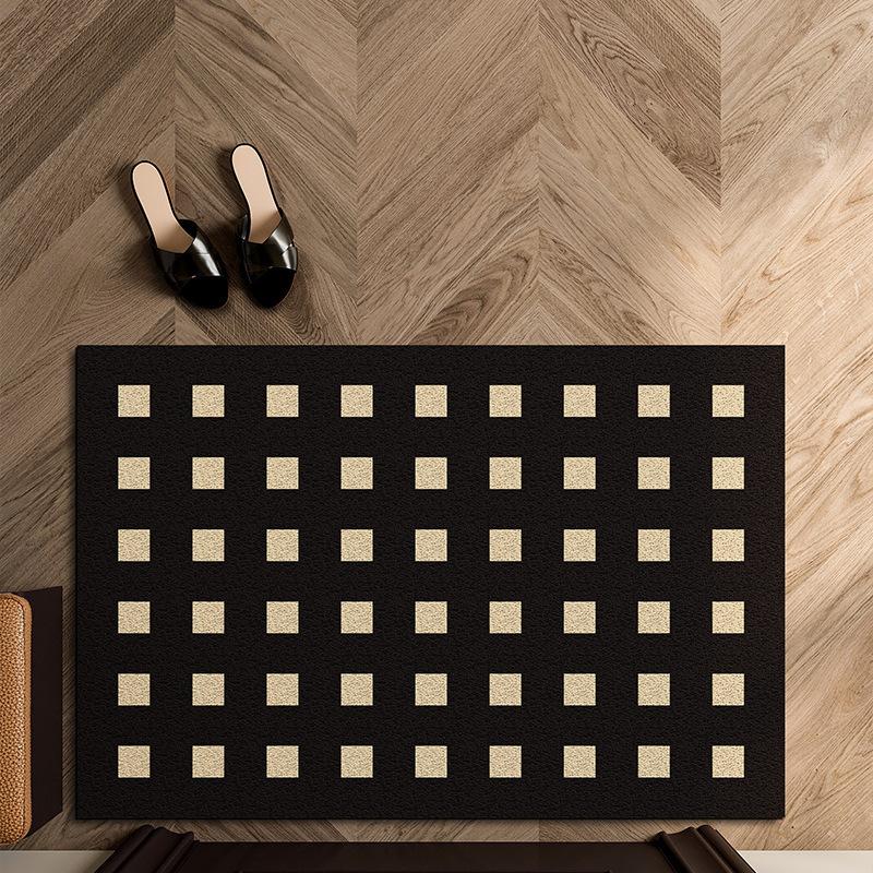 Simple Striped Door Floor Mat, Wear-Resistant And Dirt-Resistant Porch Door Silk Ring Foot Pad Can Be Cut Non-Slip Carpet