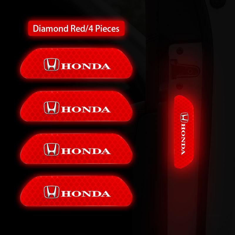 

Car Door Sticker Safety Warning Reflective Mark For Honda Civic FIT Accord Prelude CRV 5th City CRZ CRX Jazz HRV Pilot Odyssey красный