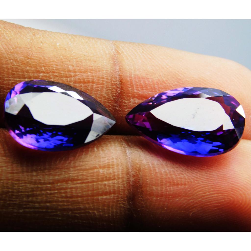 Natural Purple Tanzanite Loose Gemstone 15.85 Ct Pear Cut for Jewelry Making and Gem Collections