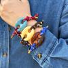 Western Style Pig Nose Retro Bracelet Adjustable Handmade Charm Bracelet Lightweight Resin Women's Bracelet Jewelry Accessories
