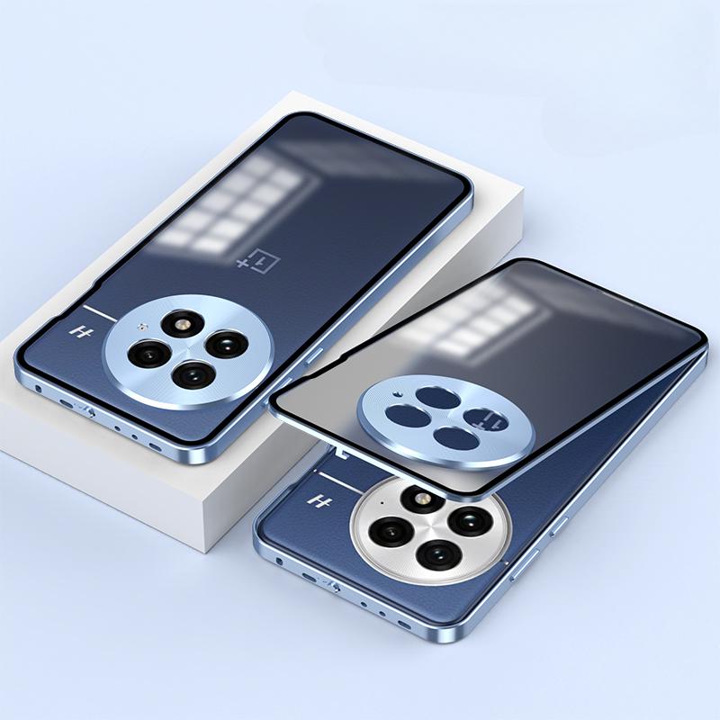 For OnePlus 13 1+13 5G Case Luxury Aluminum Alloy Bumper Frame Magnet Closed Metal Back Cover For OnePlus 12 Nord CE 4 ace 3 Pro11   Funda Cases