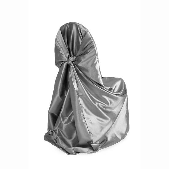 Chair Cover Dust-proof Removable Satin Skirted Back Self-tie Chair Cover Protector Event Party Supplies