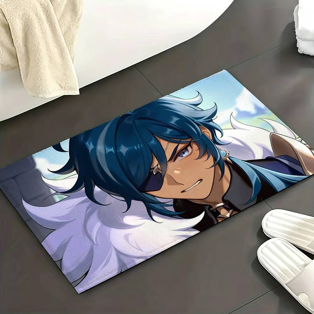 K-Kaeya Genshin Impact Floor Mat Soft Non Slip for Entry Door Bathroom Indoor Home Decorative Carpet