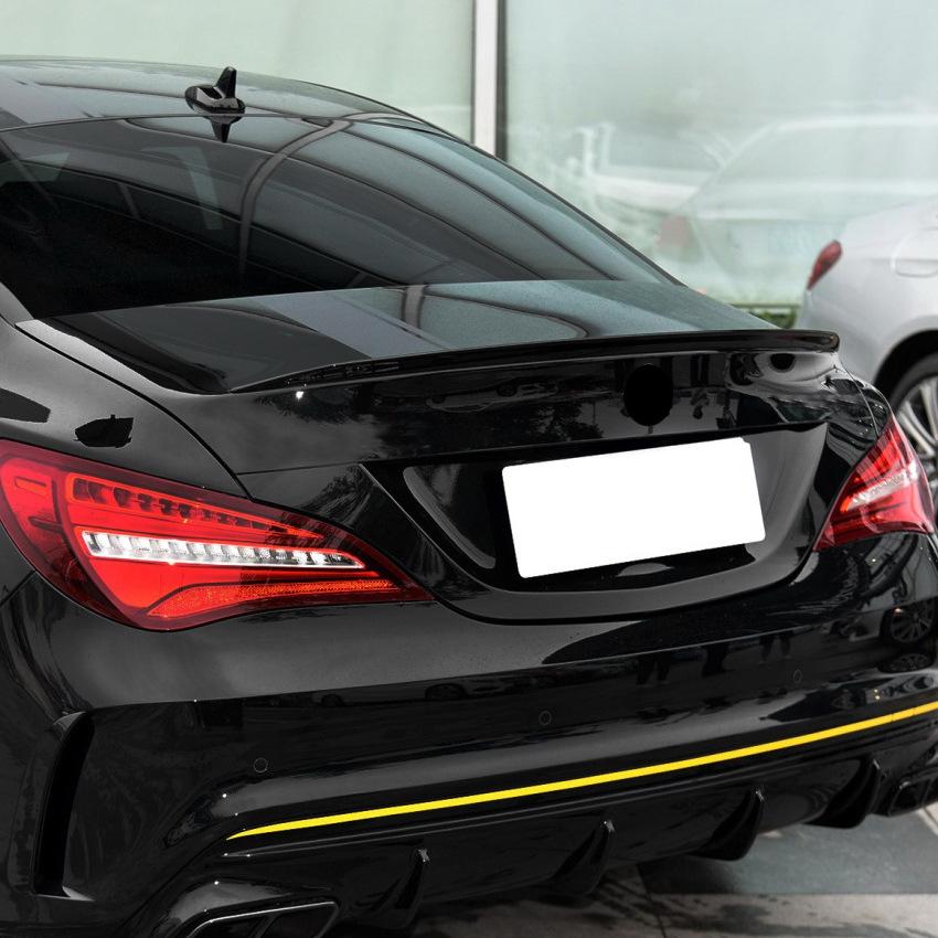 Car Rear Trunk Spoiler Tail Wing For Mercedes Benz CLA-Class C117 CLA180 CLA200 2013-2019 Glossy Black Rear Roof Spoiler Wing