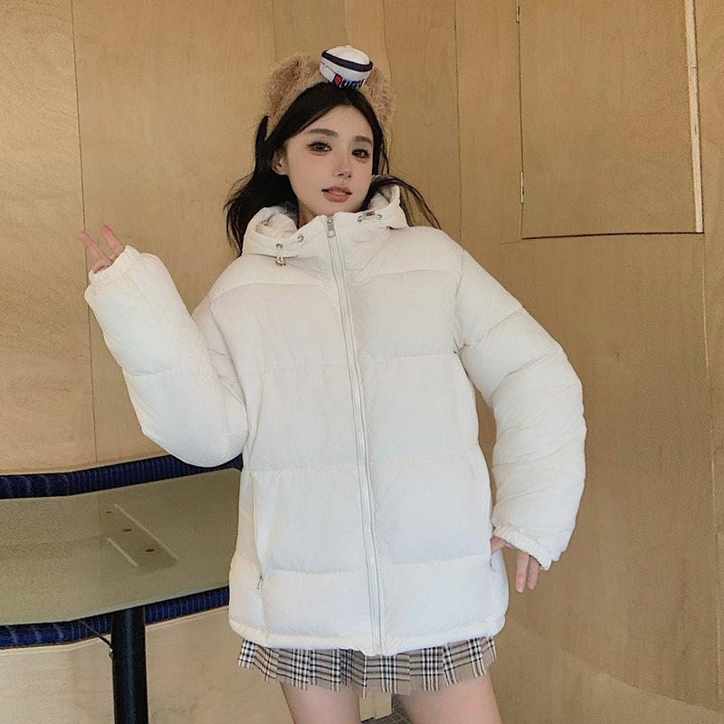 Hooded cotton clothes women's winter small loose thickened warm bread clothes cotton coat