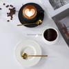 Solid Color Ceramic Coffee Cup and Plate Set, Restaurant Home Gift, Breakfast Milk Coffee Cup Ceramic Mug