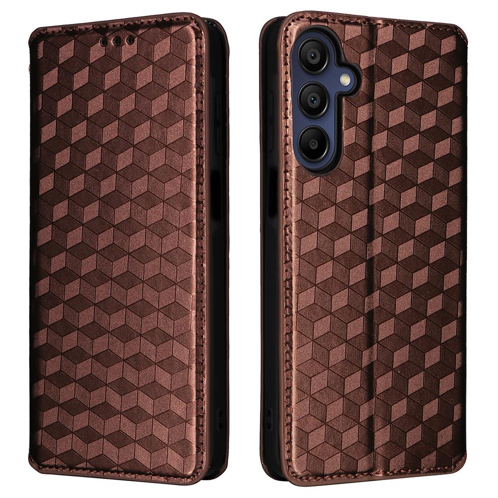 For Samsung Galaxy A16 5G/A16 4G Wallet Case Rhombus Imprinted Leather Phone Cover