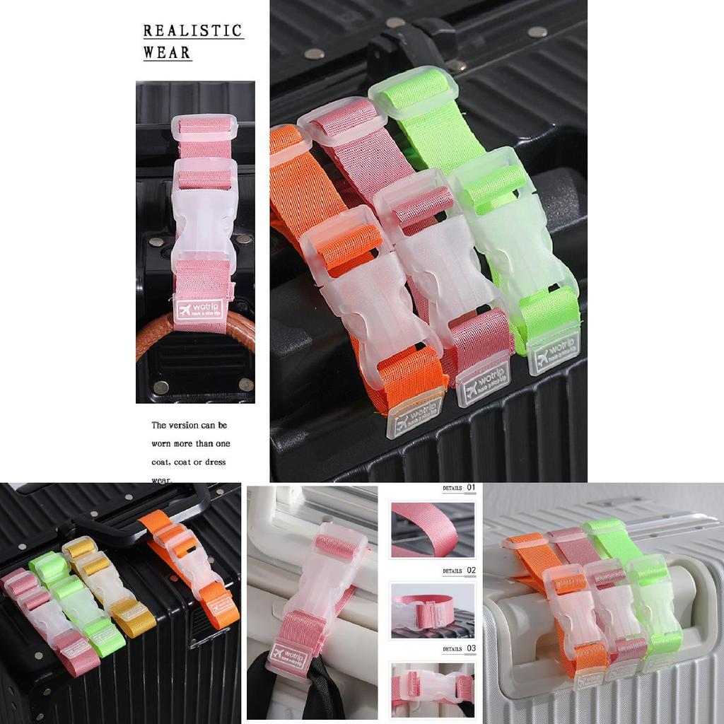 Durable Nylon Travel Luggage Strap With Secure Buckle Multiple Colors Anti-loss