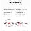 New Design Gradient Color Reading Glasses for Women Men Square Frame Anti Blue Light Presbyopic Glasses with Diopter 0 To +4.0