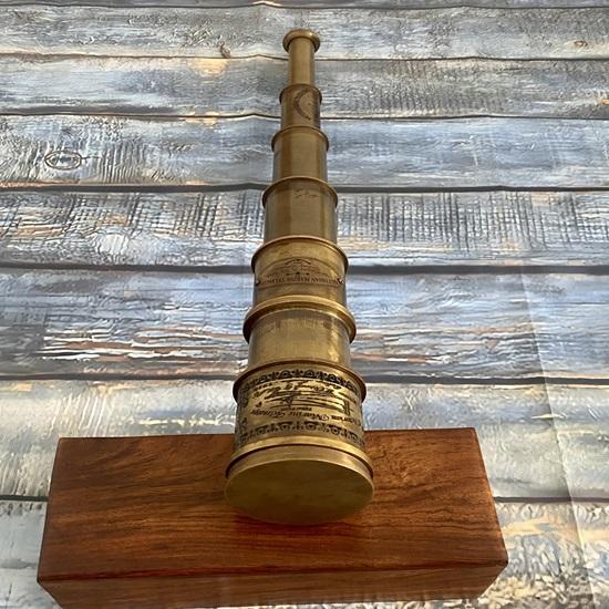 Messing Teleskop 50,8 cm Hand ausziehbar Marine Viktorianisch Pirat