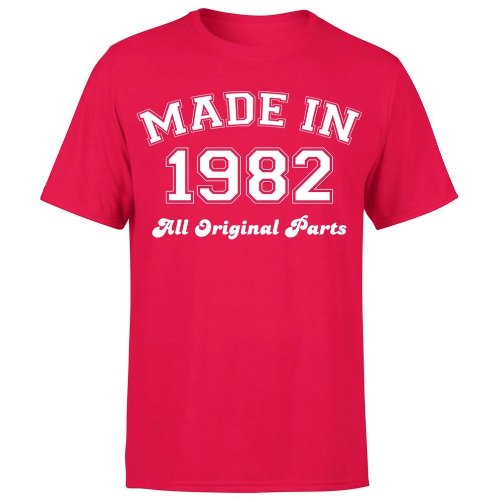 Made in 1982 All Original Parts TShirt 43rd Birthday Unisexs Gift Ideas