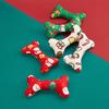 1pcs Durable Plush Bone-Shaped Dog Toy - Squeaky, Chew-Resistant for All Breeds-Perfect for Christmas & Birthday Parties