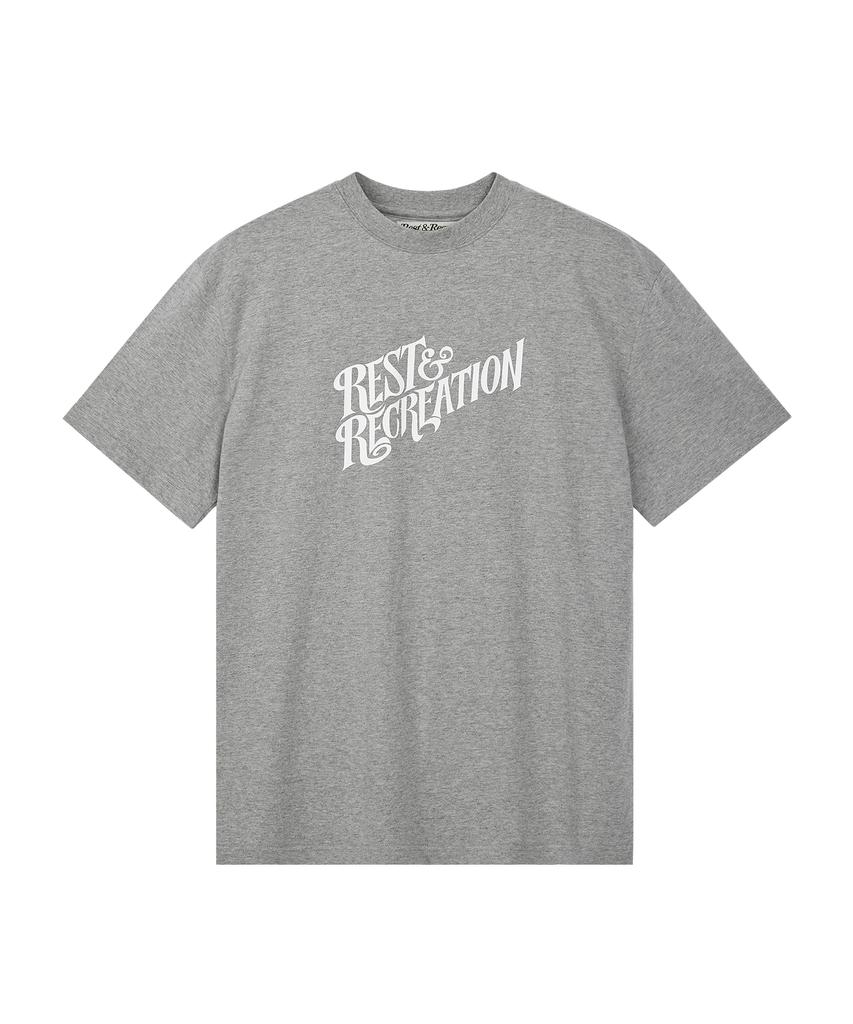 REST&RECREATION Oversized Wave Logo T-Shirt - Gray
