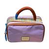 High-End Travel Makeup & Toiletry Bag with Colorblock Design - Large Capacity and Portable