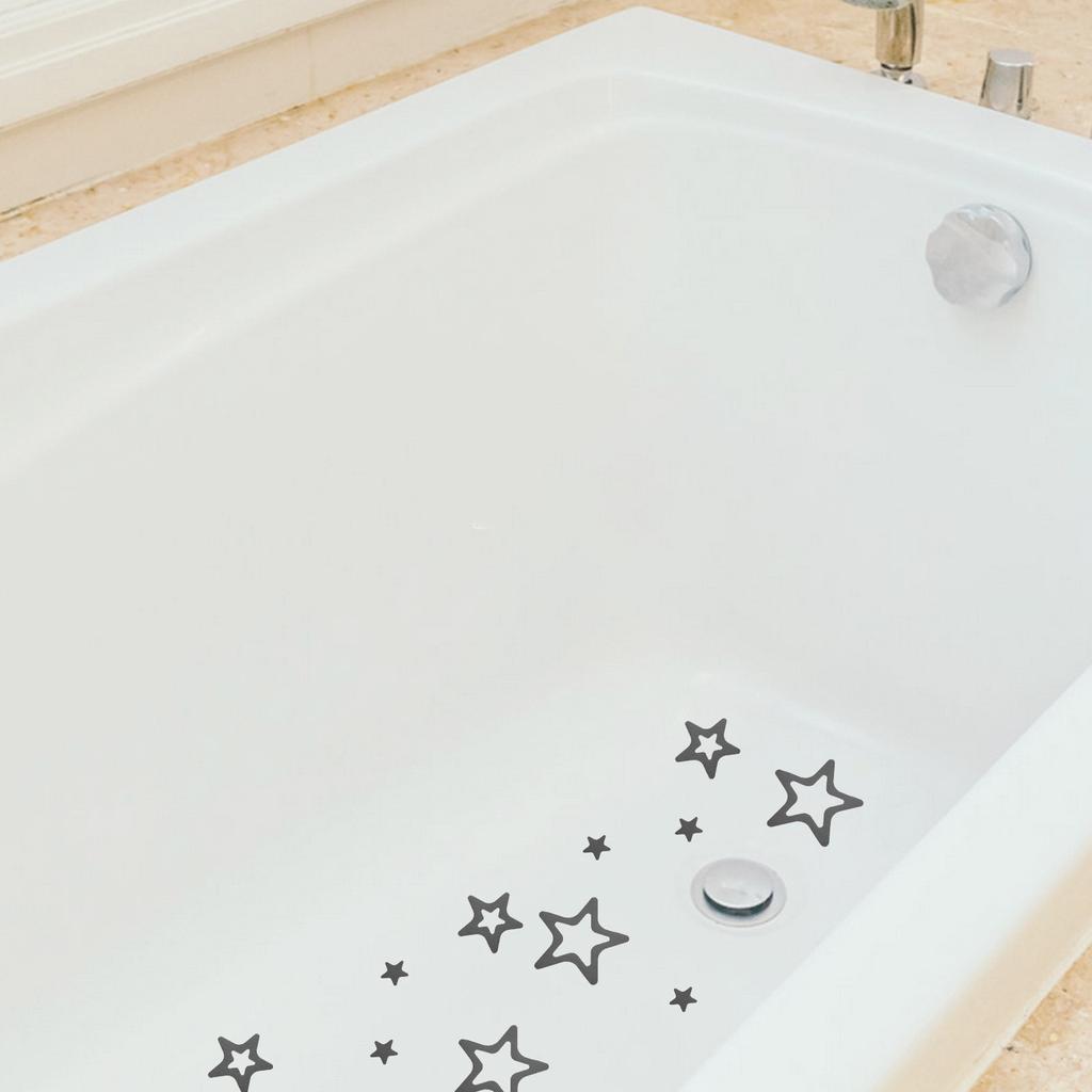 12Pcs Non-Slip Bathroom Floor Stickers Star Shape Waterproof Bathtub Decals Self-Adhesive Shower Grip Stickers Anti Slip Tub