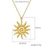 Sunflower Gold Pendant Necklace for Women - Stylish Hollow Design on Simple Clavicle Chain