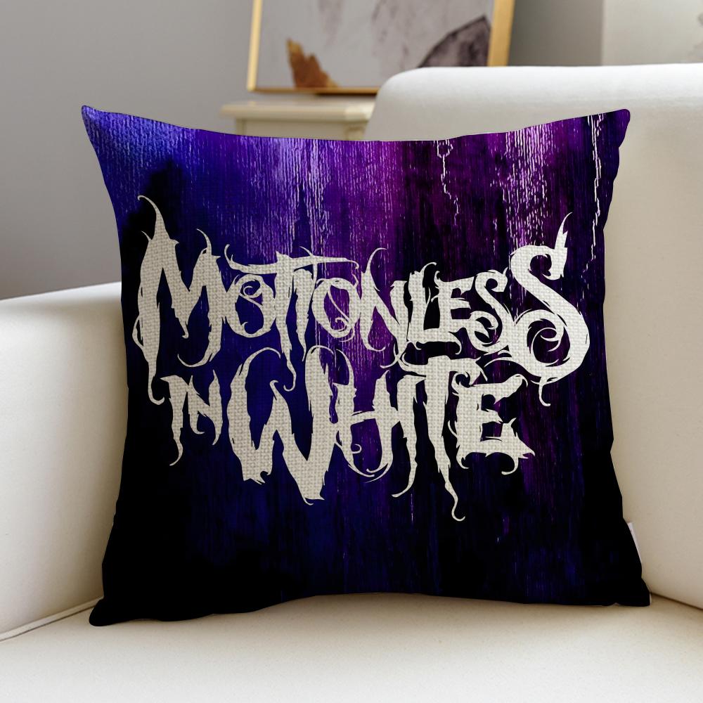 Gothic MMotionless In WhiteS Cushion Cover Breathable and skinfriendly linen pillowcase square removable and washable cushion
