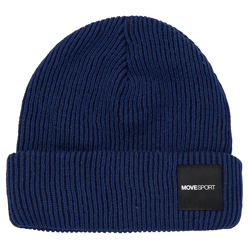 

[Move Sports] knit cap Descente Partially antibacterial and deodorizing Antistatic Cold protection warm basic simple embroidery logo running walking