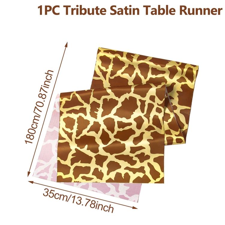 Animal Leopard Print Table Runner Cow Cheetah Table Cover Jungle Safari Wild One Birthday Party Supplies Kids 1st Party Decors