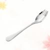 6 Pcs Stainless Steel Sporks Picnic Dual-purpose Spoon Instant Noodle Salad Flatware