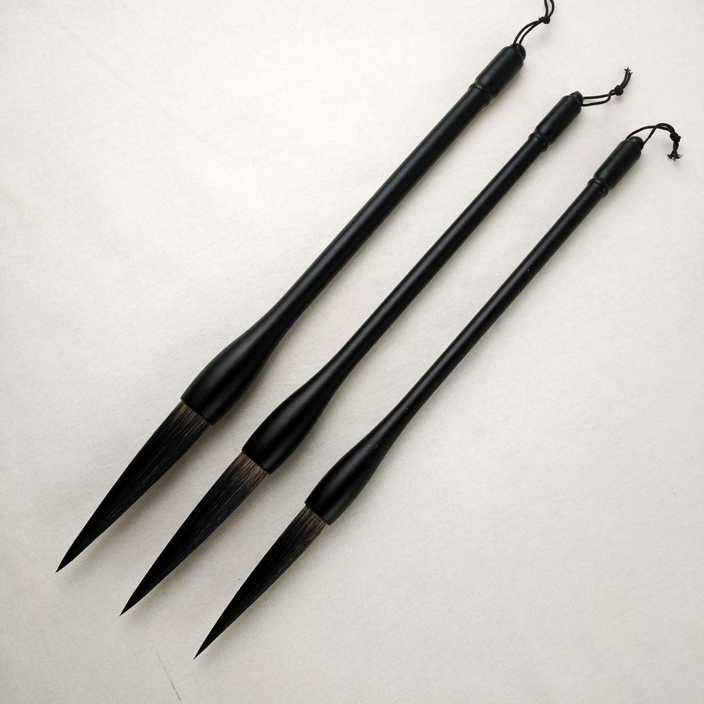 Bear Hair Long Peak Calligraphy Brushes - Four Treasures for Beginner Training