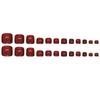 Removable High-End Summer Red Toenail Stickers with White Tips