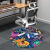 1pc Colorful Mogami Office Round Area Rug, Under Office Chairs Bedroom Living Room Home Decor, Room Deco