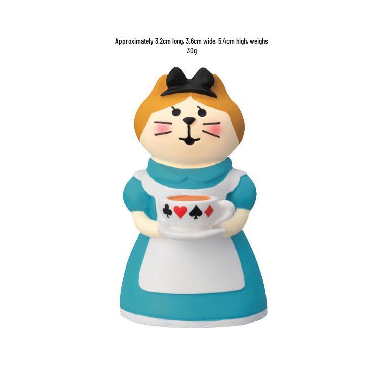 Resin Ornament: Japanese Cat Alice Kingdom DIY Handmade Decoration