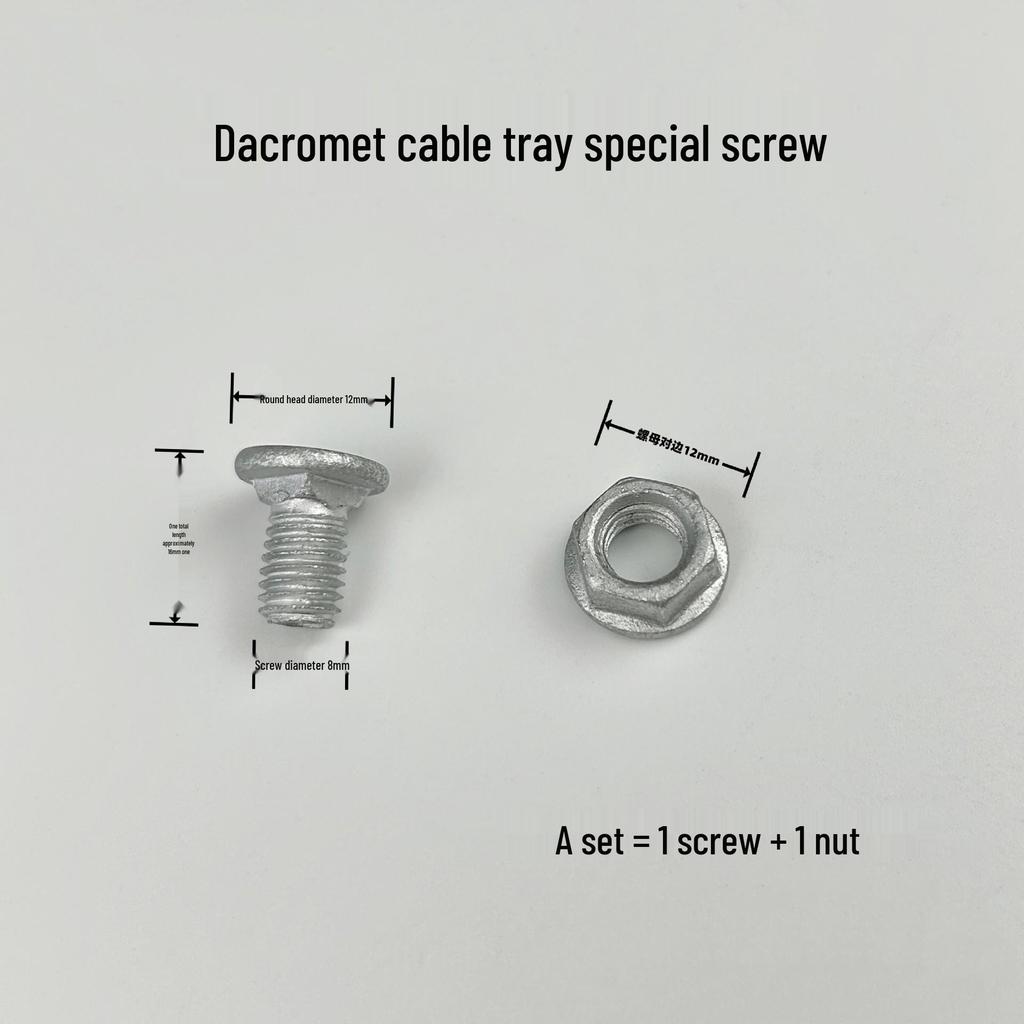 M8 Galvanized Flat Head Carriage Screw for Cable Tray and Trunking