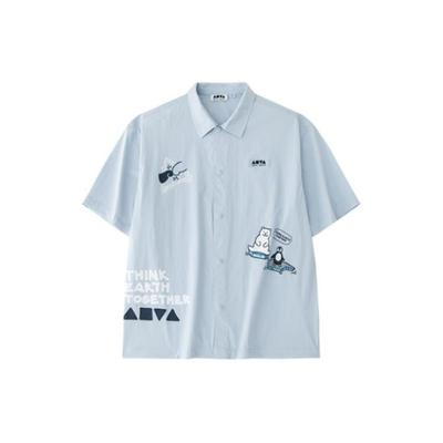 X Save The Polar Bears List Kolaboracyjny Jednorzędowa Wygodna Wszechstronna Oddychająca Koszula z Krótkim Rękawem Koszule Unisex 172428122-1