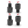 LIKENNY Motorcycle Mirror Conversion Adapter 4 Pack for Motorcycle Mirrors, Forward and Reverse Screw