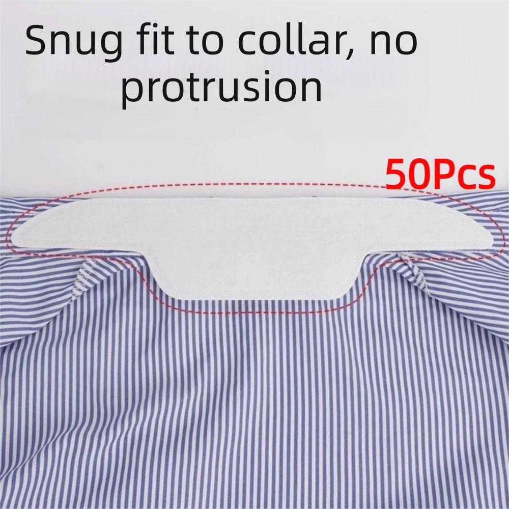 50Pcs Disposable Sweat Collar Absorber Pads Absorbing Sweat Shirt Guard Makeup Protection