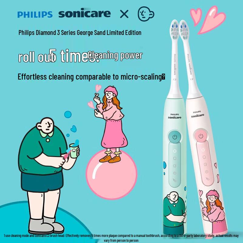 

Philips Sonic Electric Toothbrush Diamond 3 Series George Sand Limited Edition