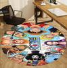 One Piece Pattern Round Rug, Indoor/Outdoor Mat, for Picnic, Gameroom, Bedroom, Office, Living Room, Home Decor Carpet, Birthday Gift