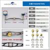 HEIGHTEN 115mm Bait Reel Handle 8 Colors 70 Aviation Aluminum Shimano Daiwa Abu Garcia General Bait Reel Engine (Gunmetal (Handle) & Gold (Knob)) (67)
