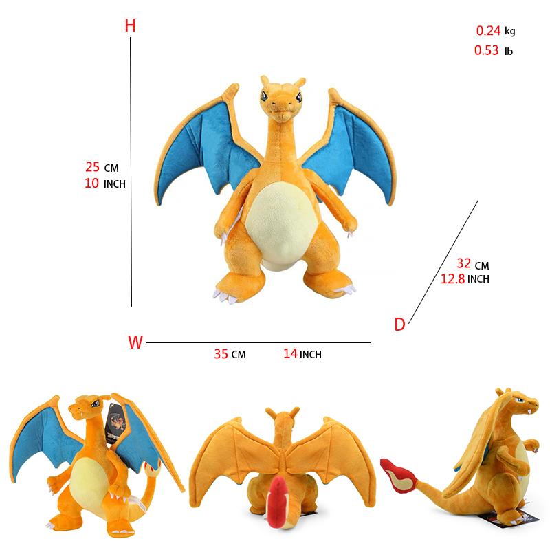 Squirtle Jigglypuff Plyšové hračky Charizard Marill Bulbasaur Vyplněné panenky Kreslené panenky Kawaii Dárek k narozeninám